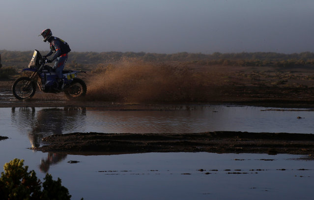 2017 Paraguay-Bolivia-Argentina Dakar rally, 39th Dakar Edition, Seventh stage from Oruro to Uyuni, Bolivia on January 9, 2017. Adrien Van Beveren of France rides his Yamaha. (Photo by Ricardo Moraes/Reuters)