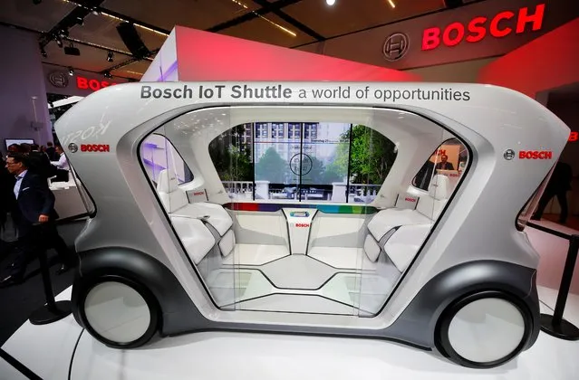 Bosch IoT shuttle is pictured at the 2019 Frankfurt Motor Show (IAA) in Frankfurt, Germany, September 10, 2019. (Photo by Wolfgang Rattay/Reuters)