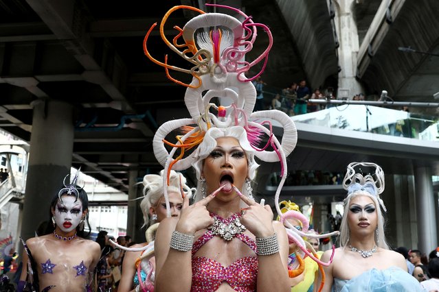 People take part in the annual LGBTQ+ Pride parade in Bangkok, Thailand on June 1, 2024. (Photo by Chalinee Thirasupa/Reuters)