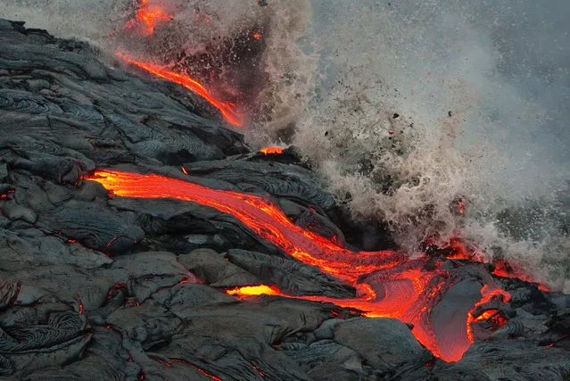 Kilauea Volcano, Hawaii. (Photo by Airpano/Caters News)