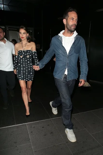 Israeli-American actress Natalie Portman and husband, French choreographer Benjamin Millepied seen at the W hotel on July 04, 2022 in London, England. (Photo by Ricky Vigil M/GC Images)