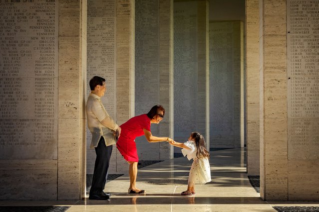 People visit the Manila American Cemetery and Memorial in Taguig, Philippines, on Saturday, February 22, 2025. This year marks the 80th anniversary of the liberation of Manila. (Photo by Ezra Acayan/Getty Images)