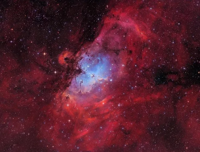 The Eagle Nebula, also known as Messier 16, is a young open cluster of stars, surrounded by hot hydrogen gas in the constellation Serpens and lies at a distance of 7,000 light years from Earth. (Photo by Marcel Drechsler/Astronomy Photographer of the Year 2018)