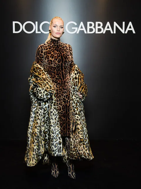 British model Kitty Spencer attends the Dolce&Gabbana fashion show during the Milan Fashion Week Womenswear Spring/Summer 2024 on September 23, 2023 in Milan, Italy. (Photo by Dolce & Gabbana/Getty Images)
