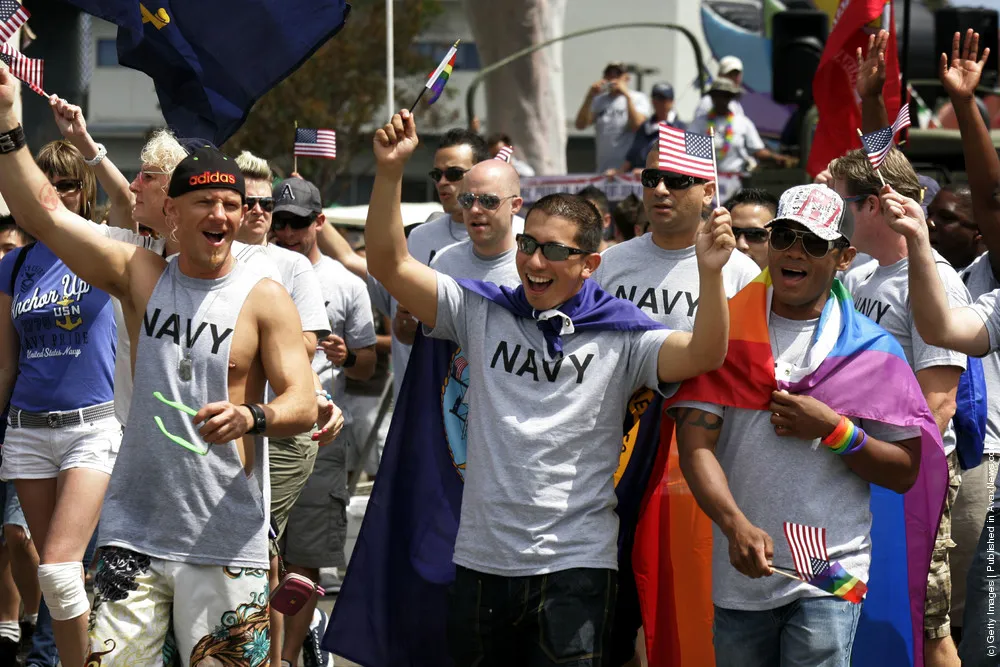 Active Duty Military Members March In San Diego's Gay Pride Parade
