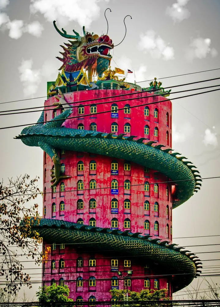 The Wat Samphran Temple in Bangkok, Thailand