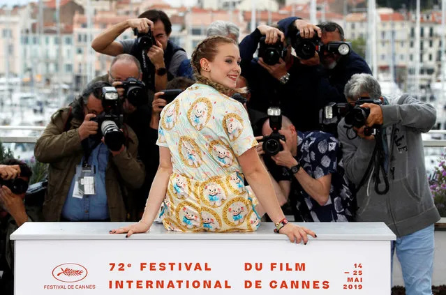 Belgian actress Victoria Bluck poses during a photocall for the film “Young Ahmed (Le Jeune Ahmed)” at the 72nd edition of the Cannes Film Festival in Cannes, southern France, on May 21, 2019. (Photo by Eric Gaillard/Reuters)