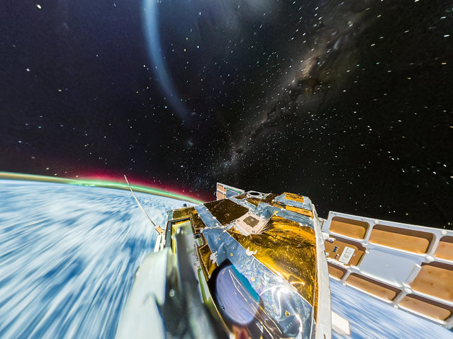 View from the Insta360 360 degree camera in the last decade of November 2023 attached to a satellite launched 500km into outer space. Chinese firm Insta360 say they have achieved “the first fully exposed camera in space” a feat which required a lot of preparation to get X2 ready for the harsh environment. (Photo by South West News Service)