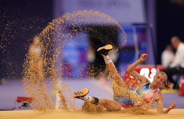 Manon Genest of France during at the women´s long jump final in class F37 on day Four of the Paris 2024 Summer Paralympic Games at Stade de France on September 1, 2024 in Paris, France. (Photo by Umit Bektas/Reuters)