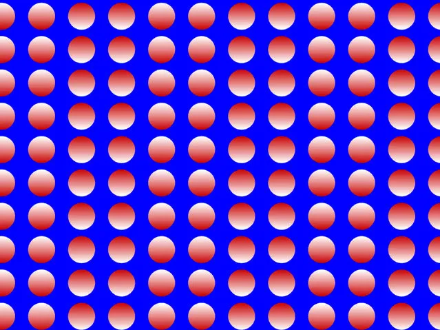 Columns appear to move up and down. (Photo by Akiyoshi Kitaoka/Caters News)