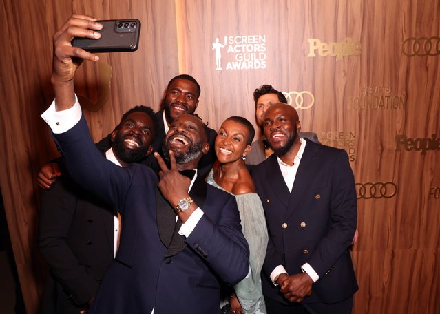 Jimmy Akingbola and Adjoa Andoh attend The Official Post-Awards Gala after the 31st Annual Screen Actors Guild Awards at Shrine Auditorium and Expo Hall on February 23, 2025 in Los Angeles, California. (Photo by Todd Williamson/Rex Features/Shutterstock)