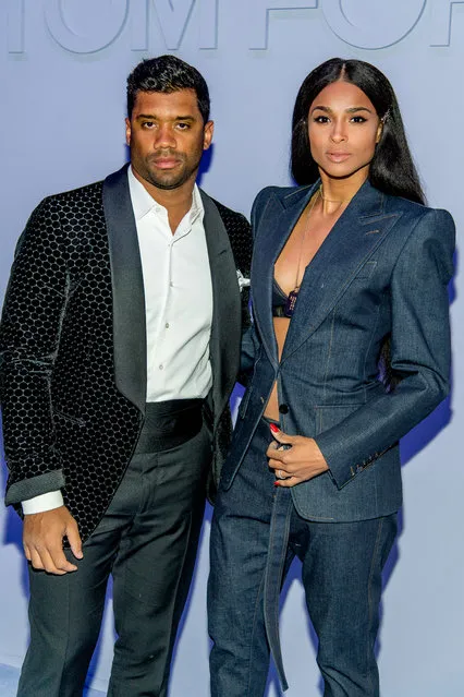 Russell Wilson and Ciara attend the Tom Ford Fall/ Winter 2018 Men's Runway Show at Park Avenue Armory on February 6, 2018 in New York City. (Photo by Roy Rochlin/Getty Images)