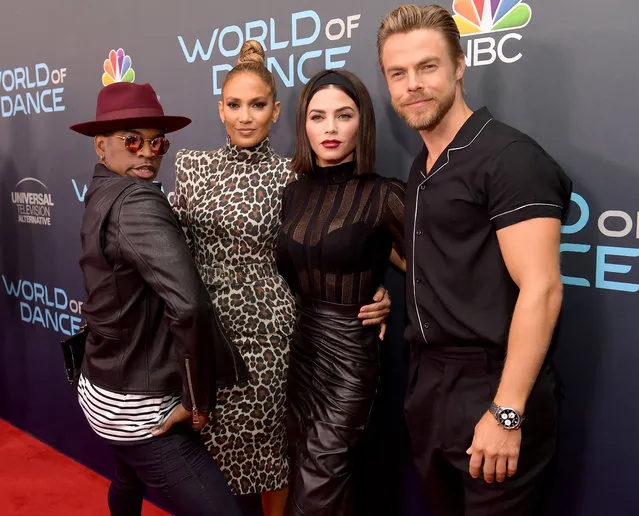 Ne-Yo, Jenna Dewan, Jennifer Lopez and Derek Hough attend the FYC event for NBC's “World of Dance” at Saban Media Center on May 1, 2018 in North Hollywood, California. (Photo by Matt Winkelmeyer/Getty Images)