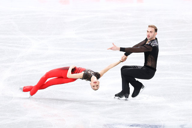 Anastasiia Metelkina and Luka Berulava of Georgia perform in the Pairs - Short Program on day 1 of the ISU Grand Prix of Figure Skating Final 2025 at IG Arena on December 4, 2025 in Nagoya, Aichi Prefecture, Japan. (Photo by Tang Xinyu/VCG via Getty Images)