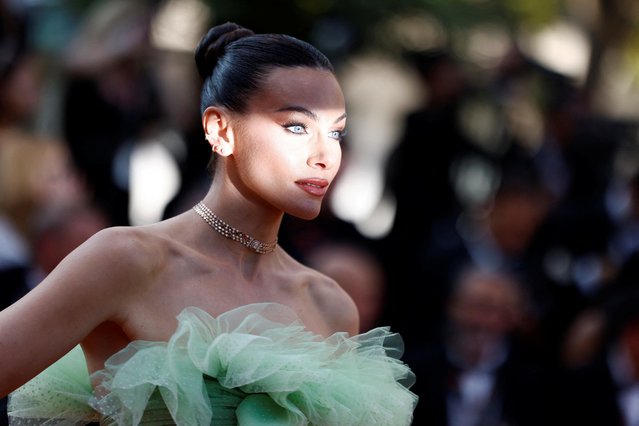Italian model Paola Turani arrives for the screening of the film “Asteroid City” during the 76th edition of the Cannes Film Festival in Cannes, southern France, on May 23, 2023. (Photo by Gonzalo Fuentes/Reuters)