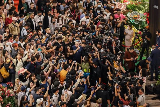 Malaysian actress Michelle Yeoh (C) greets fans during a public appearance at the Pavilion KL Centre Court on April 18, 2023 in Kuala Lumpur, Malaysia. Michelle Yeoh was awarded the 2023 Oscar Award for Best Actress for her performance in “Everything Everywhere All at Once” at the 95th Academy Awards in Los Angeles in March. She is the first Asian woman in history to win the best actress Oscar. (Photo by Annice Lyn/Getty Images)