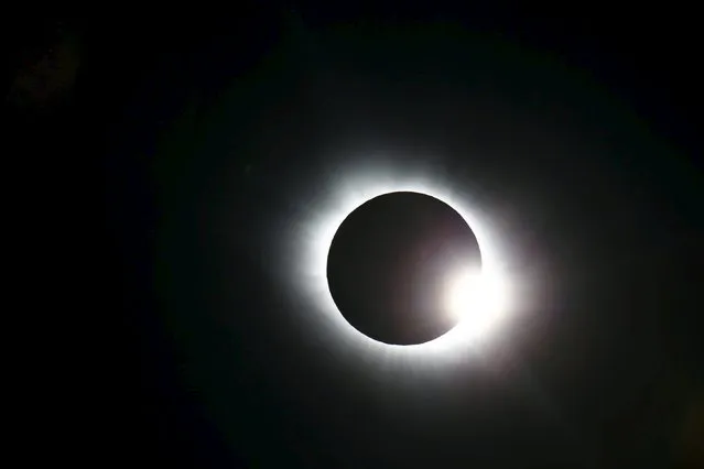A total solar eclipse occurs over Svalbard March 20, 2015. (Photo by Haakon Mosvold Larsen/Reuters/NTB Scanpix)