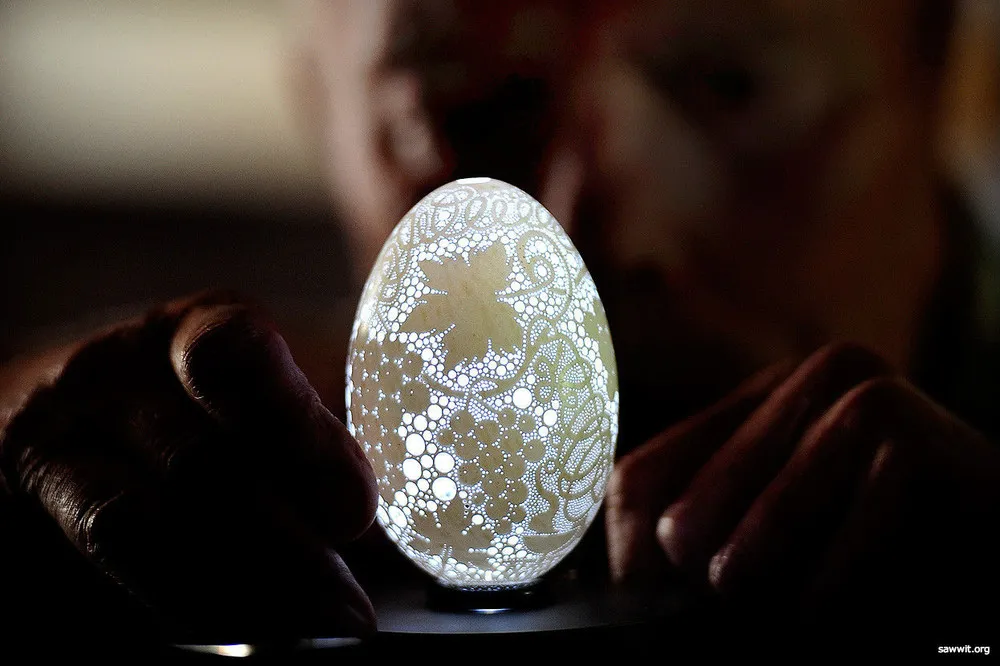 Egg Sculptures by Franc Grom