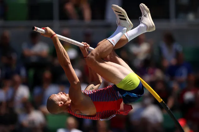 Zachery Ziemek of Team United States competes in the Men's Decathlon Pole Vault on day ten of the World Athletics Championships Oregon22 at Hayward Field on July 24, 2022 in Eugene, Oregon. (Photo by Ezra Shaw/Getty Images)