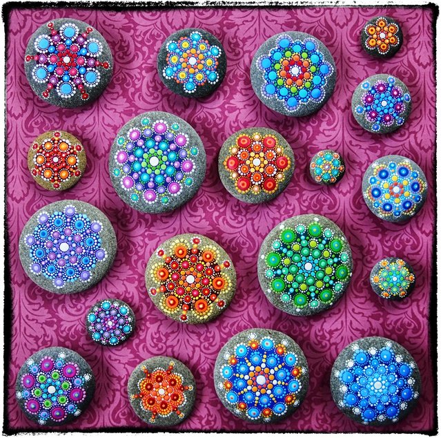 Hand-Painted Stones By Elspeth McLean