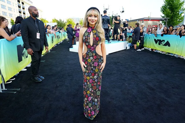 American singer Sabrina Carpenter attends the 2022 MTV VMAs at Prudential Center on August 28, 2022 in Newark, New Jersey. (Photo by Jeff Kravitz/Getty Images for MTV/Paramount Global)