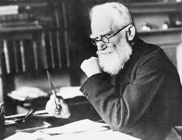 Great playwright George Bernard Shaw, location unknown on December 16, 1928. (Photo by AP Photo)