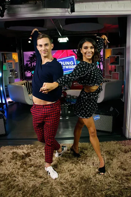 (L to R) Adam RipponÊand Jenna Johnson visits the Young Hollywood Studio on May 1, 2017 in Los Angeles, California. (Photo by Mary Clavering/Young Hollywood/Getty Images)
