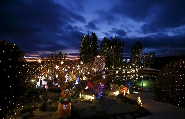 A general view shows the Christmas decoration at a country house estate in the village of Bad Tatzmannsdorf, Austria, November 30, 2015. (Photo by Leonhard Foeger/Reuters)