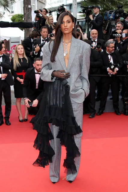 French fashion model Cindy Bruna attends the “Jeanne du Barry” Screening & opening ceremony red carpet at the 76th annual Cannes film festival at Palais des Festivals on May 16, 2023 in Cannes, France. (Photo by Daniele Venturelli/WireImage)